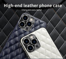 Leather Diamond-Pattern Phone Case