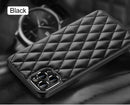 Leather Diamond-Pattern Phone Case