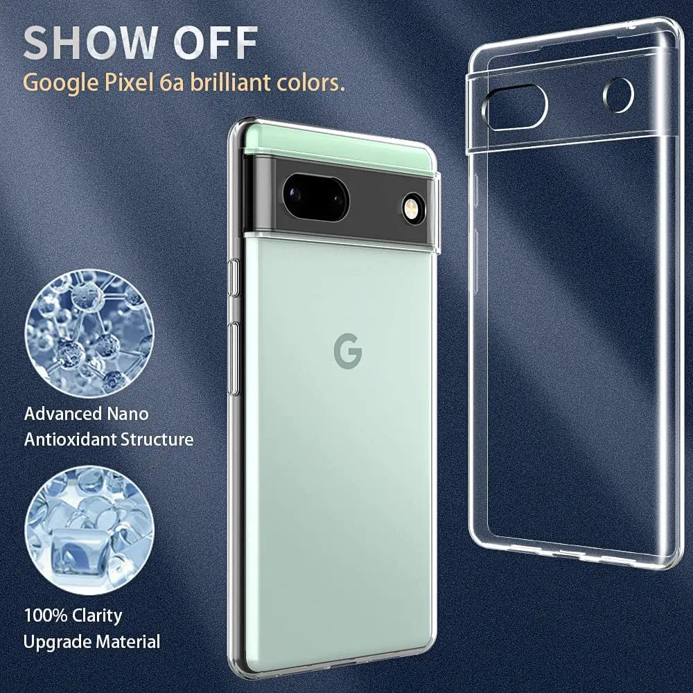 Funda de silicona TPU suave y delgada para Google Pixel